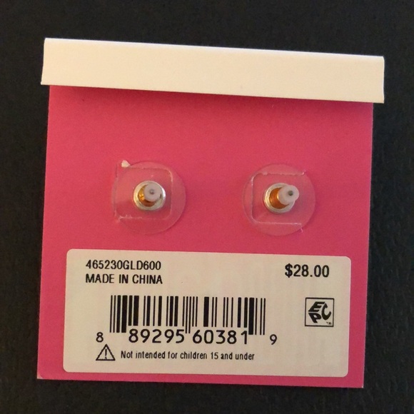 Betsey Johnson Gold Tone Red & Black Enamel Ladybug Stud Earrings NWT - Picture 11 of 12